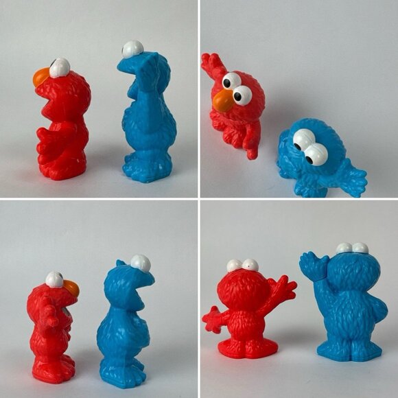 2013 Elmo Cookie Monster Plastic Figures Sesame Street - cake topper toy hasbro - Picture 12 of 13